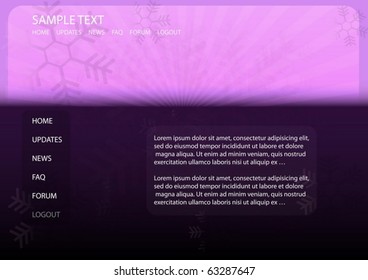 Vector Christmas spirit web layout - Vector winter  background template illustration