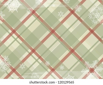 Vector Christmas Squared Background With Snowflake. Vintage Card