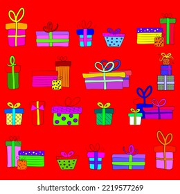 Vector christmas symbol, with stylish gift box