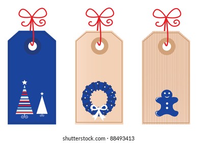 Vector Christmas Tags collection for your gift!