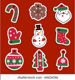 Vector Christmas tags for gifts or stickers