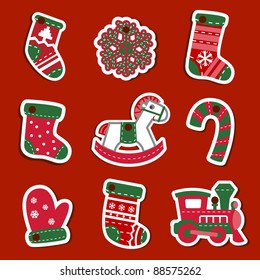 Vector Christmas tags for gifts or stickers