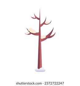 Vector Christmas Tree Art Deco Retro Illustration Isolated