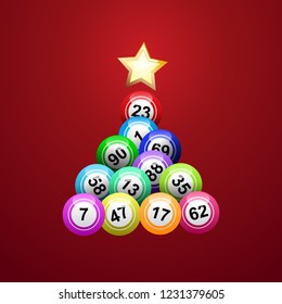 Vector Christmas Tree With Bingo