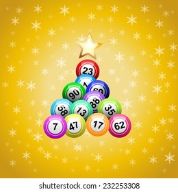 Vector Christmas Tree With Bingo