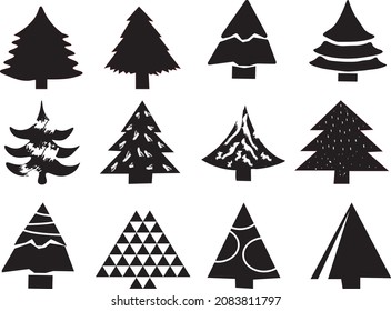 Vector of the christmas Tree Bundle 