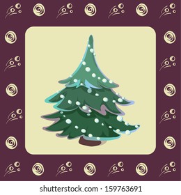 Vector Christmas Tree Card