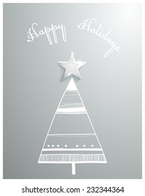 vector christmas tree card
