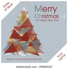 Vector christmas tree for card