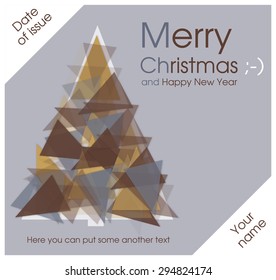 Vector christmas tree for card