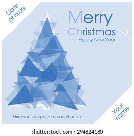 Vector christmas tree for card