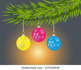 Vector christmas tree decoration elements