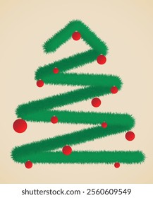 Vector Christmas Tree. Fluffy effect