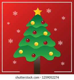 Vector of Christmas Tree for Happy Holidays Concept