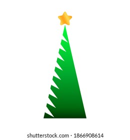 Vector Christmas tree icon. Christmas tree icon isolated on white background. Christmas tree design. Vector illustration.