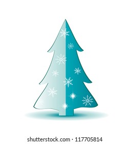  vector christmas tree illustration