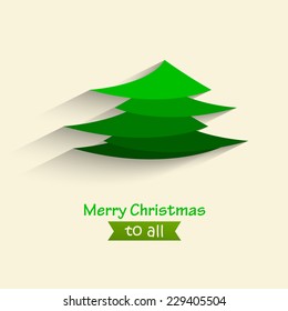 vector Christmas tree for merry Christmas, Christmas greeting card.