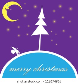 vector christmas tree. merry christmas illustration. merry christmas background.
