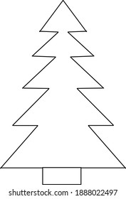 Vector Christmas tree. New Year