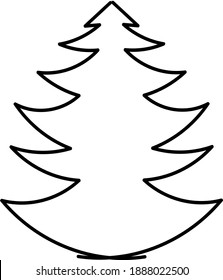 Vector Christmas tree. New Year