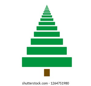 vector Christmas tree on a white background