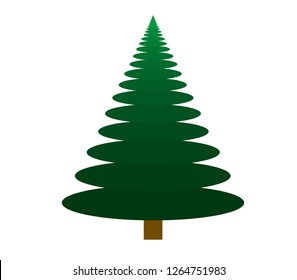 vector Christmas tree on a white background