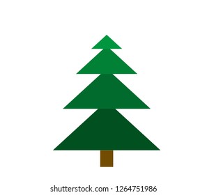 vector Christmas tree on a white background