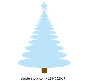 vector Christmas tree on a white background