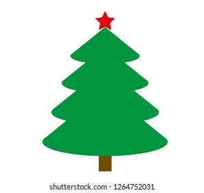 vector Christmas tree on a white background