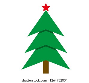 vector Christmas tree on a white background