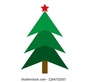 vector Christmas tree on a white background