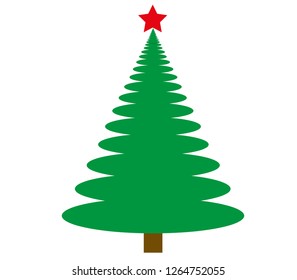 vector Christmas tree on a white background