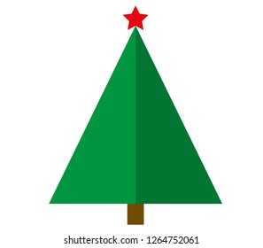 vector Christmas tree on a white background