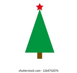 vector Christmas tree on a white background