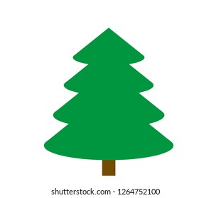 vector Christmas tree on a white background