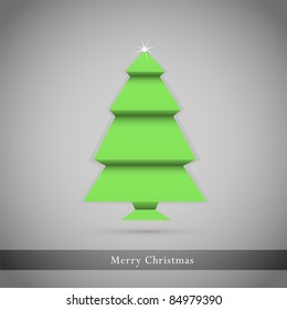 vector christmas tree - origami