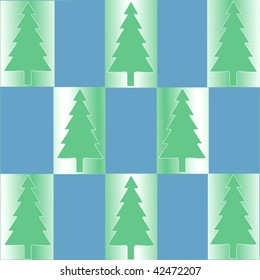 Vector Christmas Tree Seamless Background