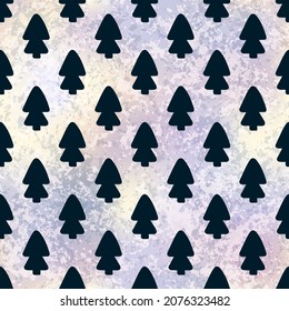 Árbol de Navidad vectorial Plata Patrón metálico sin fisuras. Impresión de Año Nuevo, textura de invierno con hirí sobre fondo de lámina dorada blanca para papel de envoltura de regalo, fondos.