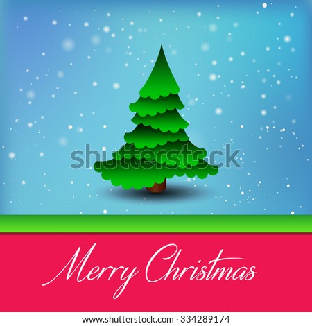 Vector Christmas Tree Simple Vector Christmas Stock Vector