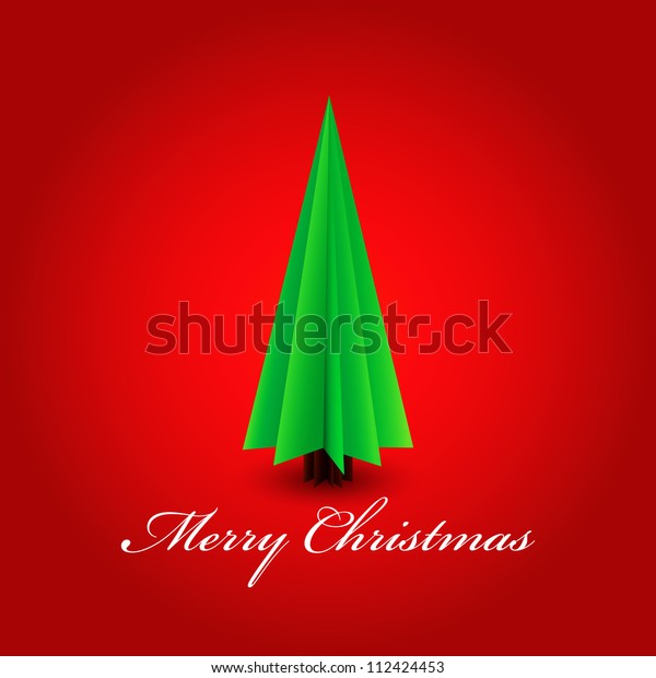 Vector Christmas Tree Simple Vector Christmas Stock Vector