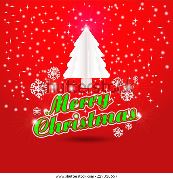 Vector Christmas Tree Simple Vector Christmas Stock Vector