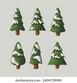 Vector Christmas Tree with Snow