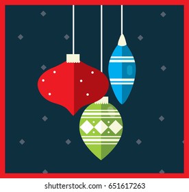 Vector Christmas tree toys. Christmas Toys Vector