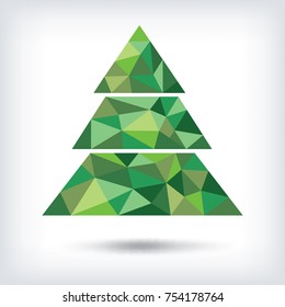 Vector christmas tree triangle