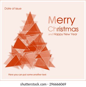 Vector christmas tree with triangle design