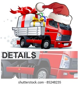 Vector Christmas truck