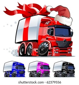 Vector Christmas truck one click repaint