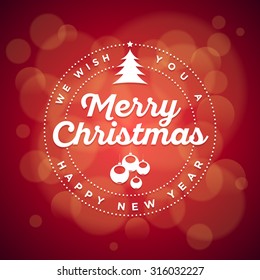 Vector Christmas typographic greeting card design.