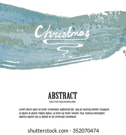 Vector Christmas watercolor background with calligraphic logo. Corporate 2016 New Year card template. Christmas greeting card with cute hand drawn text on watercolor - Illustration