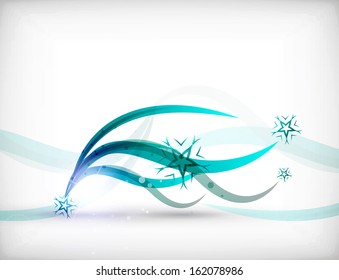 Vector Christmas wave lines lights winter cards